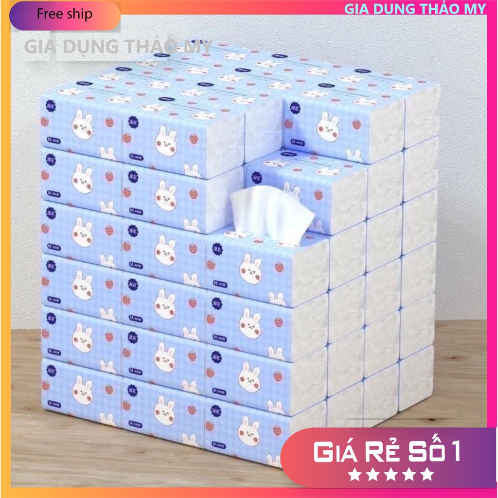 GIẤY ĂN RÚT THỎ CAO CẤP NỘI ĐỊA TRUNG MÀU TRẮNG 2 LỚP BỊCH 100 TỜ