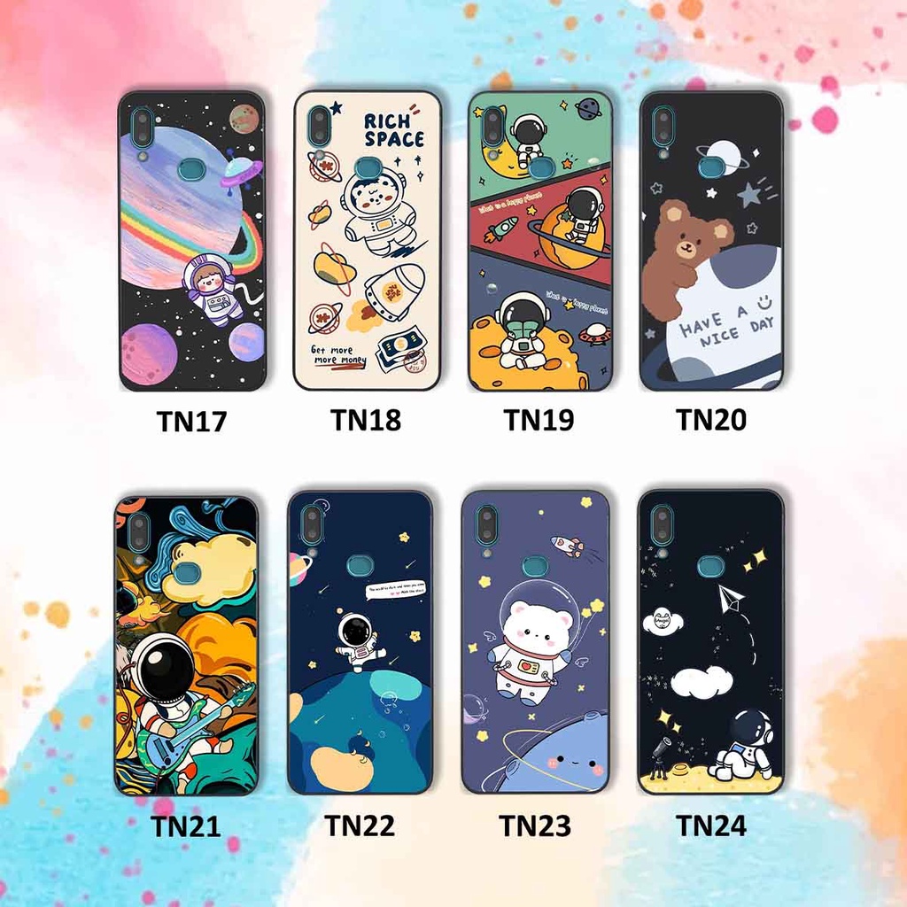 Ốp Samsung A10s in hình vũ trụ, phi hành gia bầu trời cute dễ thương