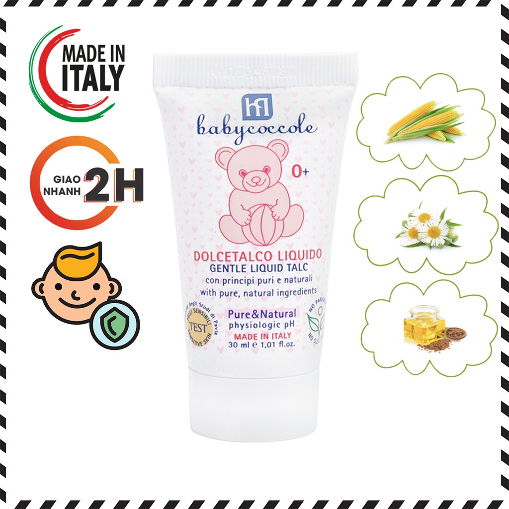 Phấn rôm nước với tinh bột bắp Babycoccole 30ml 0M+