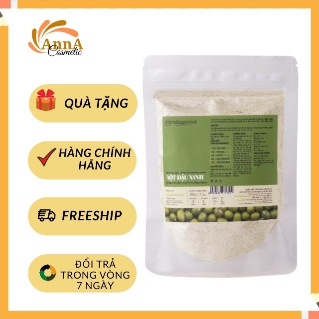 [Freeship+Quà 9k] Bột Đậu Xanh Nguyên Chất Đắp Mặt Nạ Dưỡng Trắng Da, Ngừa Mụn_AnnA.GeniuneCosmetic Tặng Cột Tóc 9k