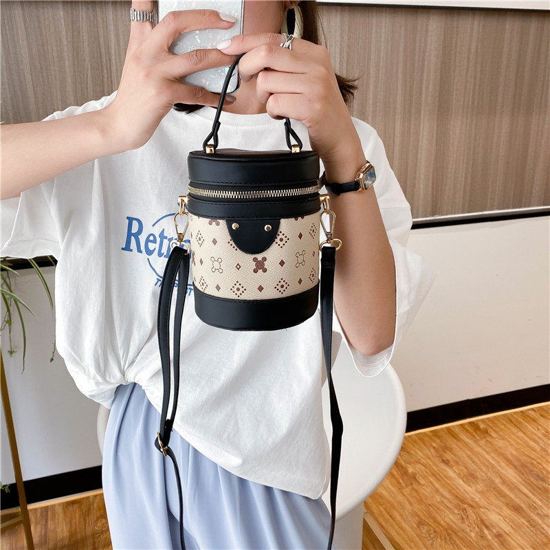 Túi bucket đeo chéo IELGY vải da thời trang dành cho nữ