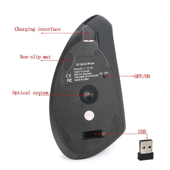 Chuột HXSJ T22 Không Dây Gaming 2.4G Thế Hệ Mới + Tặng Kèm Tấm Lót Chuột Cao Cấp