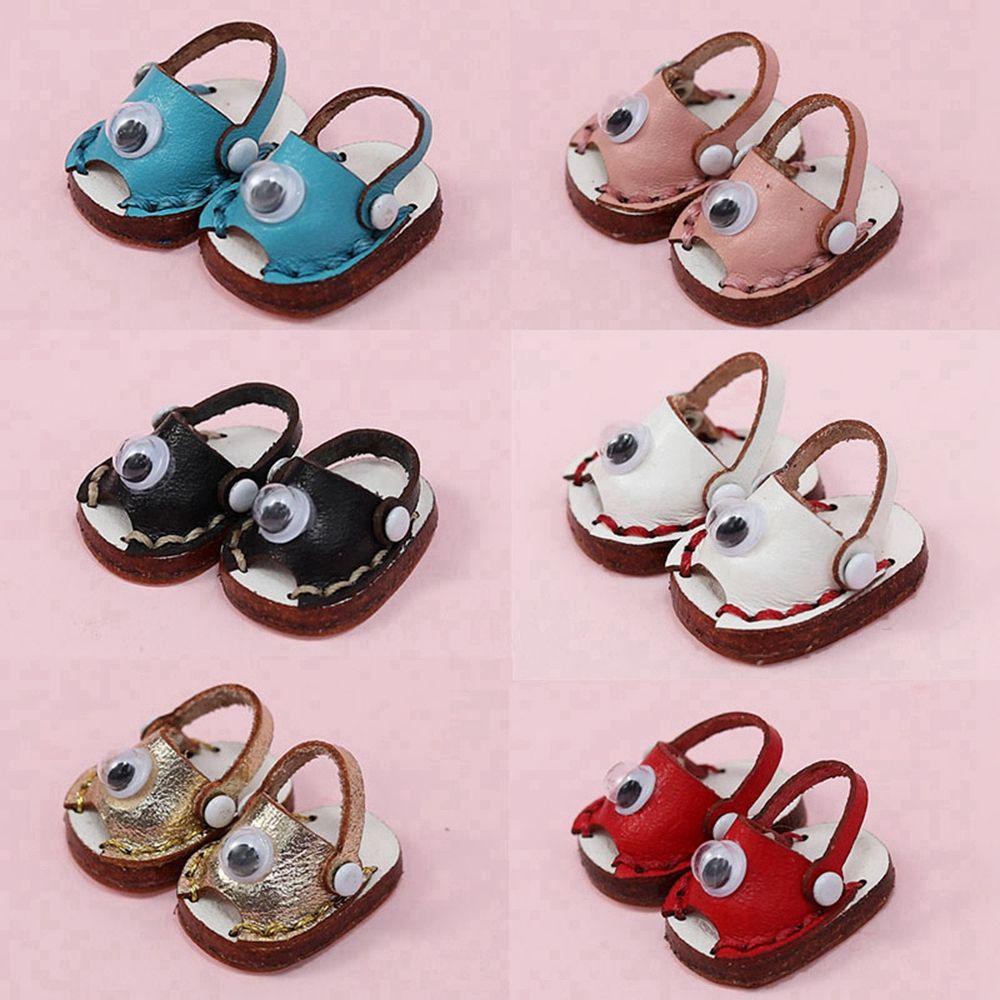 Giày Búp Bê Da Bò Màu Cầu Vồng Cho obitsu11GSCbody9OB11 Tỉ Lệ 1 / 11 OB11