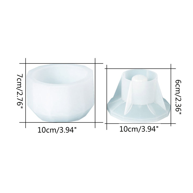 Khuôn Làm Hộp Đựng Nến Bằng Silicone Epoxy UV Có Nắp Đậy