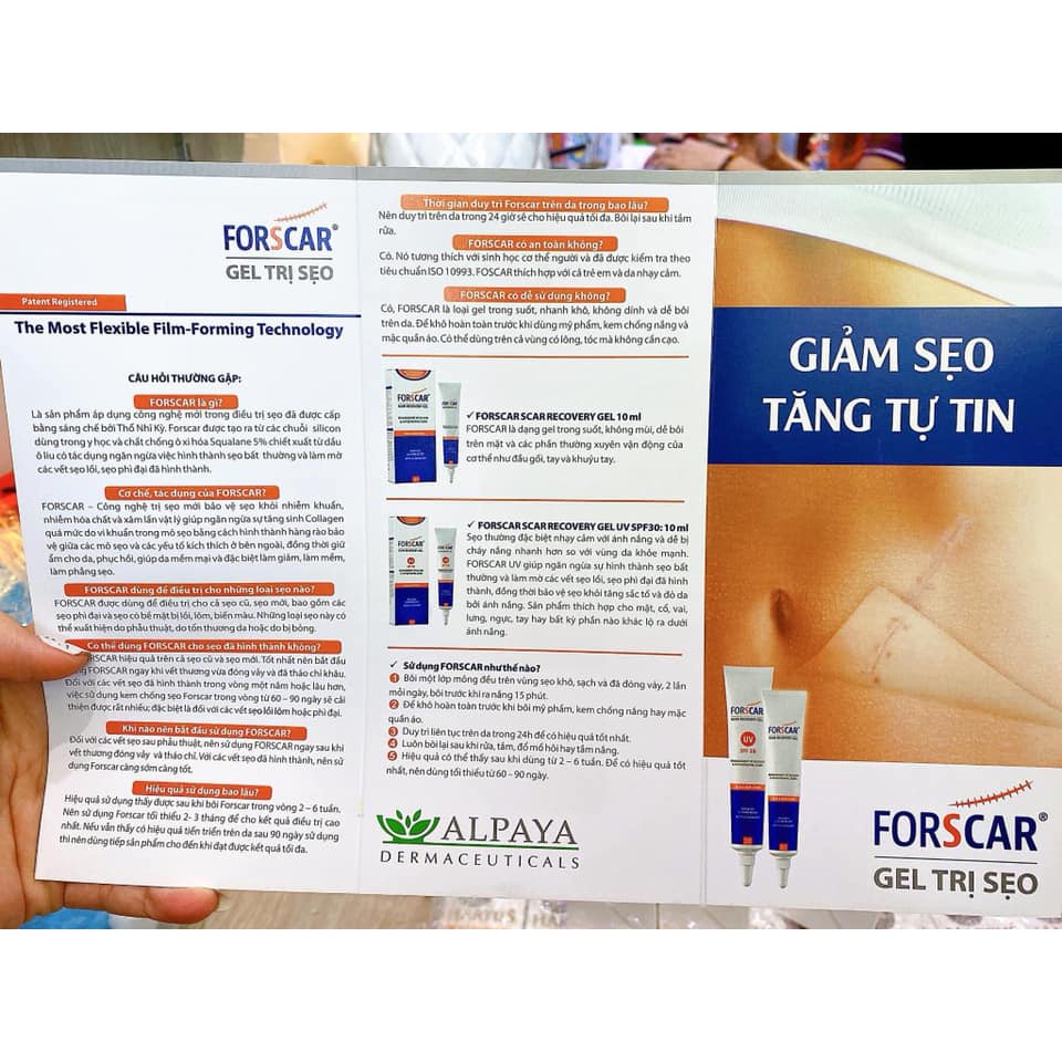Gel Mờ Sẹo Forscar - Scar Recovery Gel cao cấp đến từ Châu Âu Tuýp 10g - yespharmacy