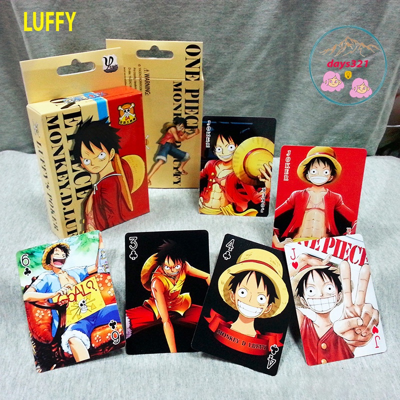 Bộ bài tú lơ khơ One Piece Luffy 54 ảnh khác nhau in hình anime manga