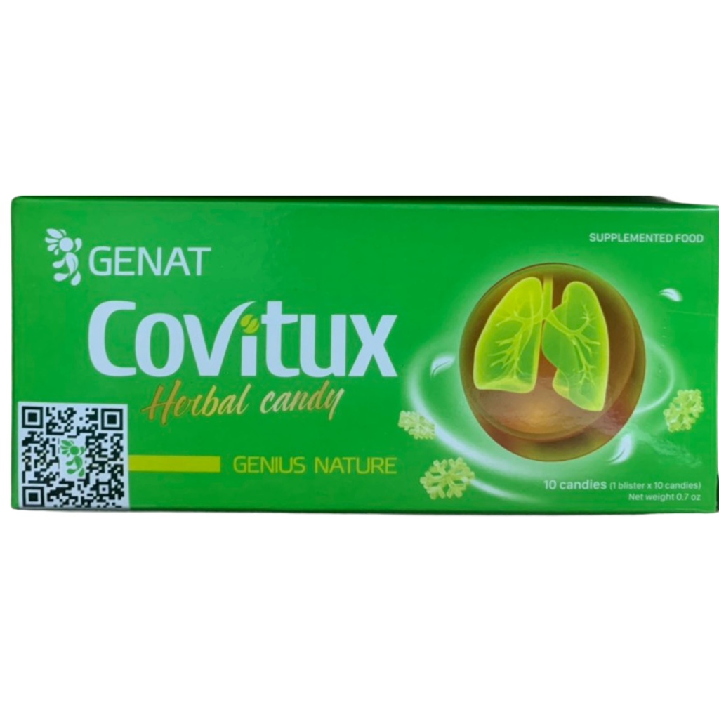 KẸO THẢO MỘC COVITUX-Herbal candy hộp 10 viên