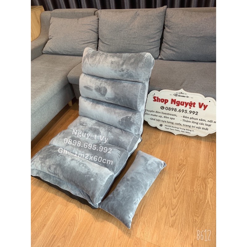 Ghế bệt tựa lưng gối ngang mẫu mới siêu dày 1m2x60cm dễ dàng tháo rời vỏ vệ sinh | BigBuy360 - bigbuy360.vn