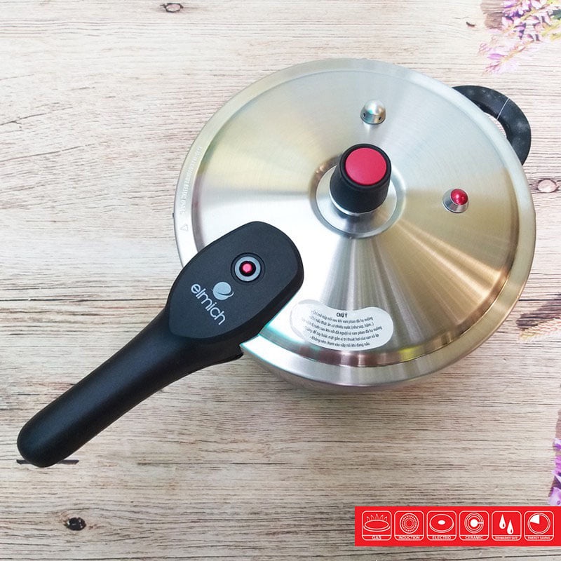 Nồi áp suất đáy từ elmich inox 20CM 4.0L EL3369; 22CM 5.5L EL3371