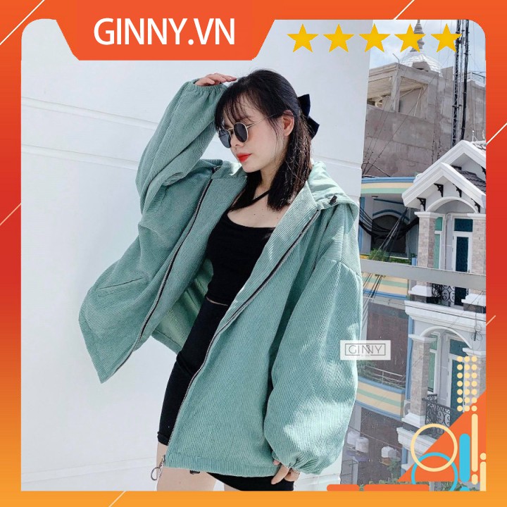 Áo Khoác Nhung Tăm ULZZANG 2 Lớp | Chống nắng tốt | Áo Khoác Nữ Đẹp Quảng Châu | Form Rộng Freesize | Kèm Hình Thật | BigBuy360 - bigbuy360.vn