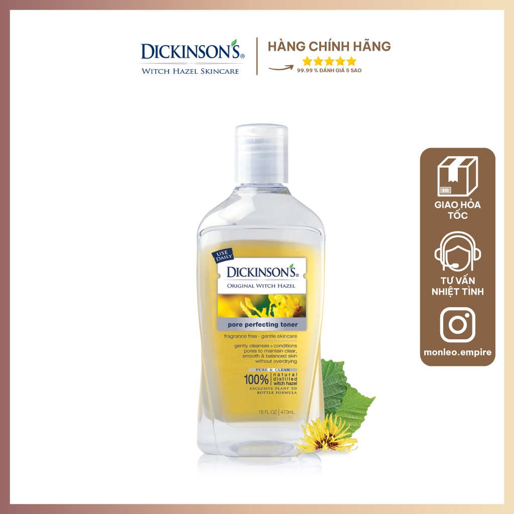 Nước hoa hồng se khít lỗ chân lông Dickinson's Original Witch Hazel Pore Perfecting Toner 473ml