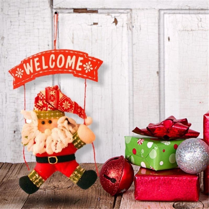 Đồ treo hình ông già Noel và người tuyết cho tiệc Giáng sinh
