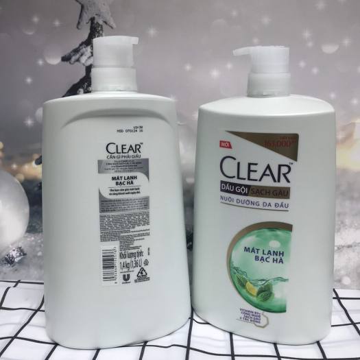 Dầu Gội Sạch Gàu CLEAR Mát Lạnh Bạc Hà 1.4kg