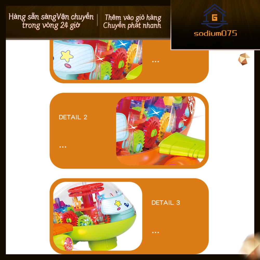 Sodium075 Đồ chơi máy bay cho trẻ em hoạt hình giáo dục có đèn Âm nhạc Bánh xe đa năng mới biết đi bé trai gái