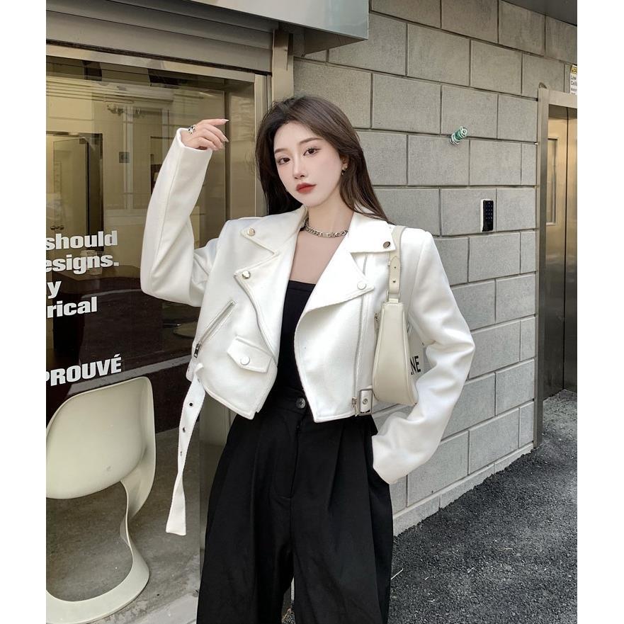 Áo khoác ngắn có dây kéo kiểu dáng thời trang mới 2022