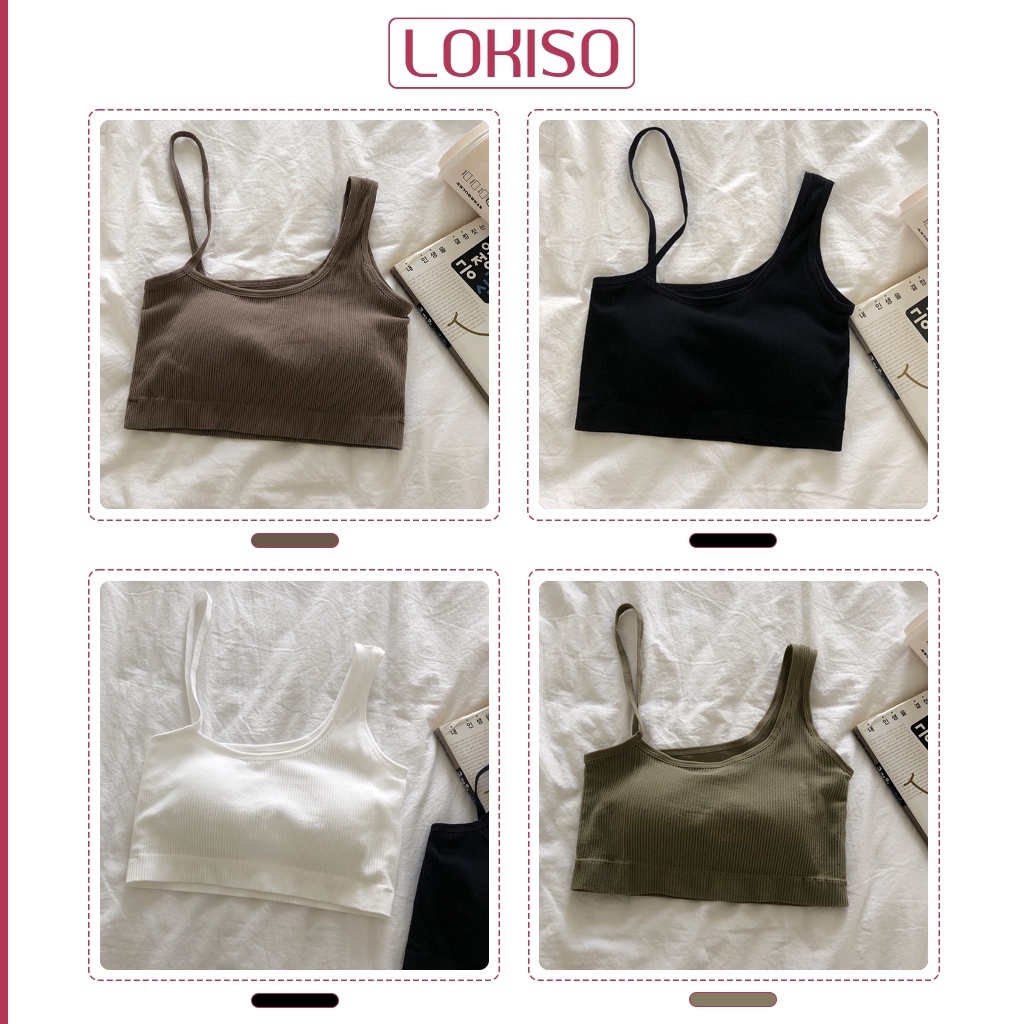 Áo croptop nữ kiểu ôm dây chéo lệch vai LOKISO CT11 | BigBuy360 - bigbuy360.vn