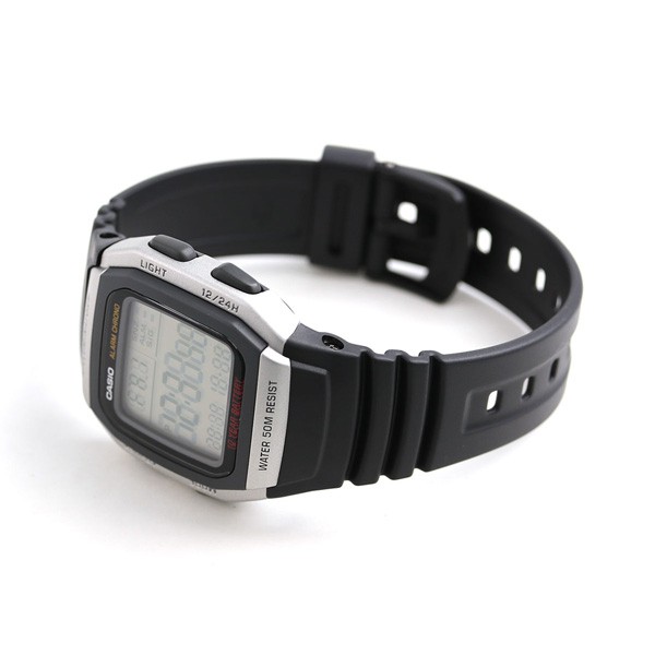 Đồng hồ nam dây nhựa Casio Standard chính hãng Anh Khuê W-96H-1AVDF