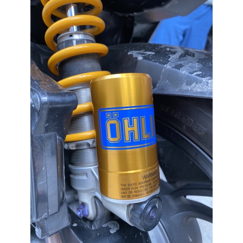 Tem Ohlins Xanh Kéo Lụa Dán Bình Dầu