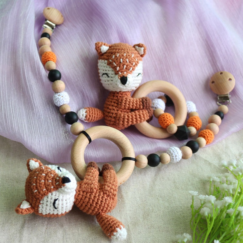 Set 3 Vòng Đeo Tay / Núm Vú Giả / Núm Vú Giả / Kẹp Núm Vú Giả Treo Xe Đẩy Em