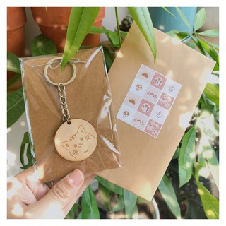Móc khóa gỗ khắc hình cute siêu cưng