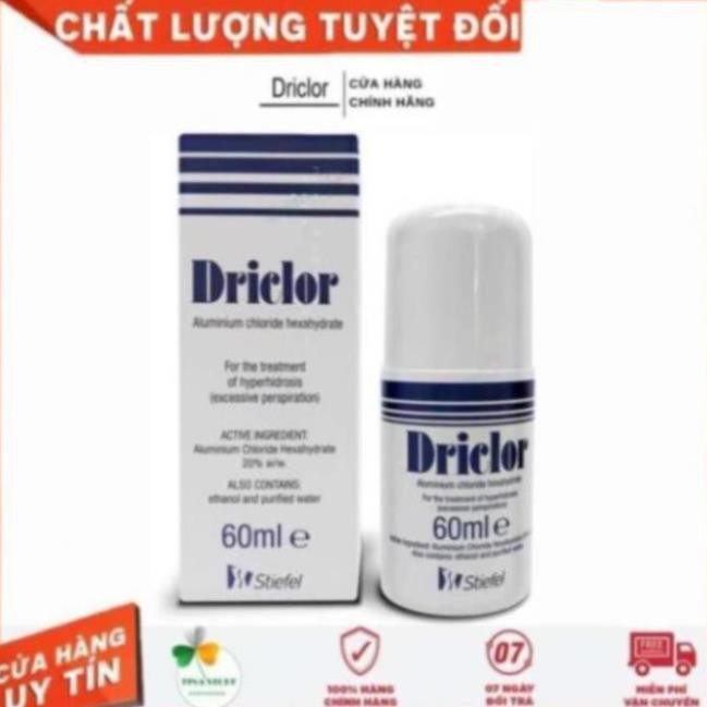 Driclor 60ml Của Anh - Lăn Khử Mùi Mồ Hôi Tay Chân Nách