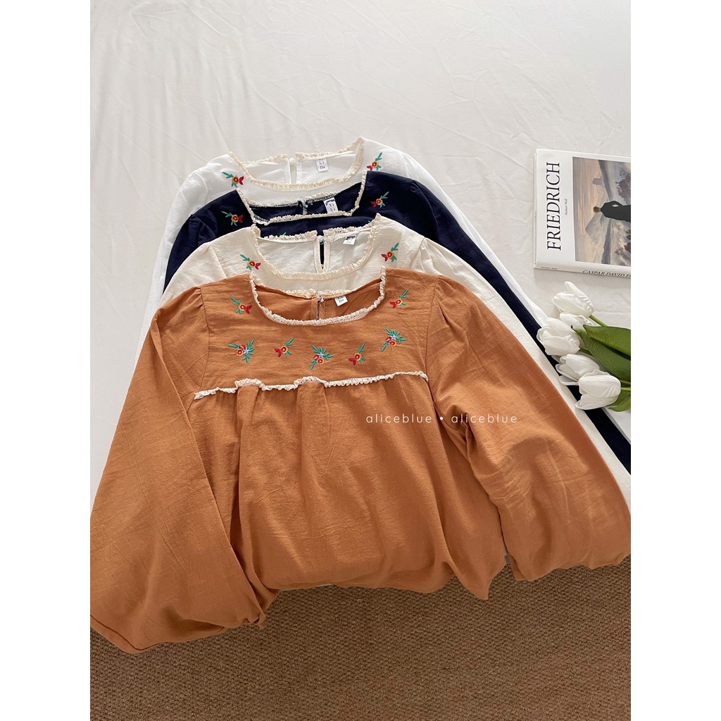 ALICE BLUE - BABY DOLL VIỀN REN THÊU HOA ALCESTER