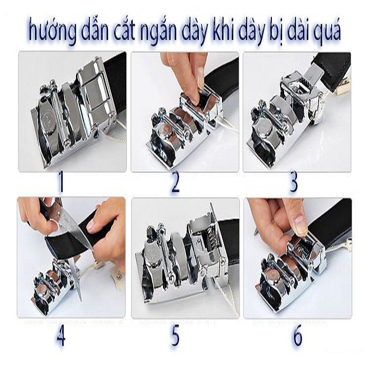 Dây nịt nam 2 lớp khóa tự động Ruby Luxury tặng kèm 6 lưỡi dao cạo râu lưỡi kép trị giá 60.000 đ