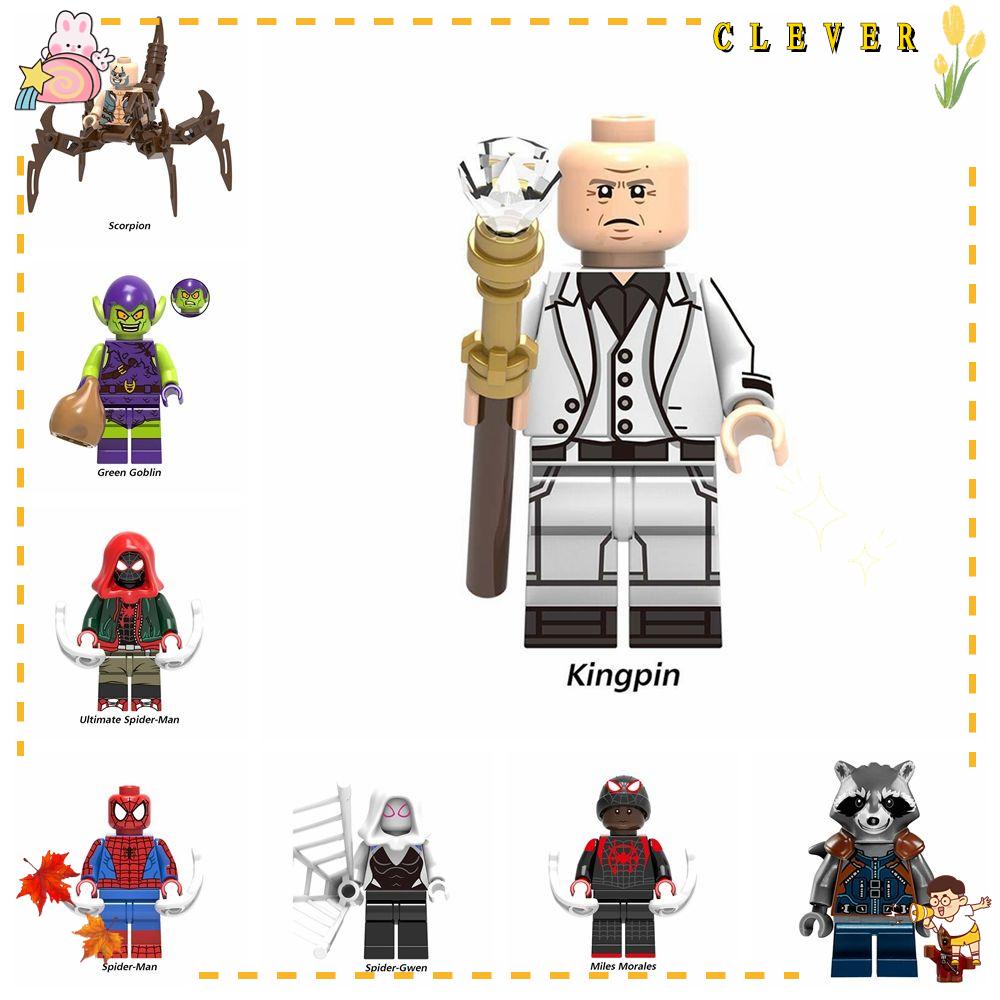 CLEVER Superhero Assembly Model Scorpion Spider Man Rocket Racoon Blue Giant Star-Lord Drax Yondu
