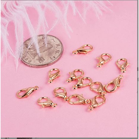 5 cái móc càng cua size 12mm- 14mmm-16mm-18mm-20mm làm trang sức