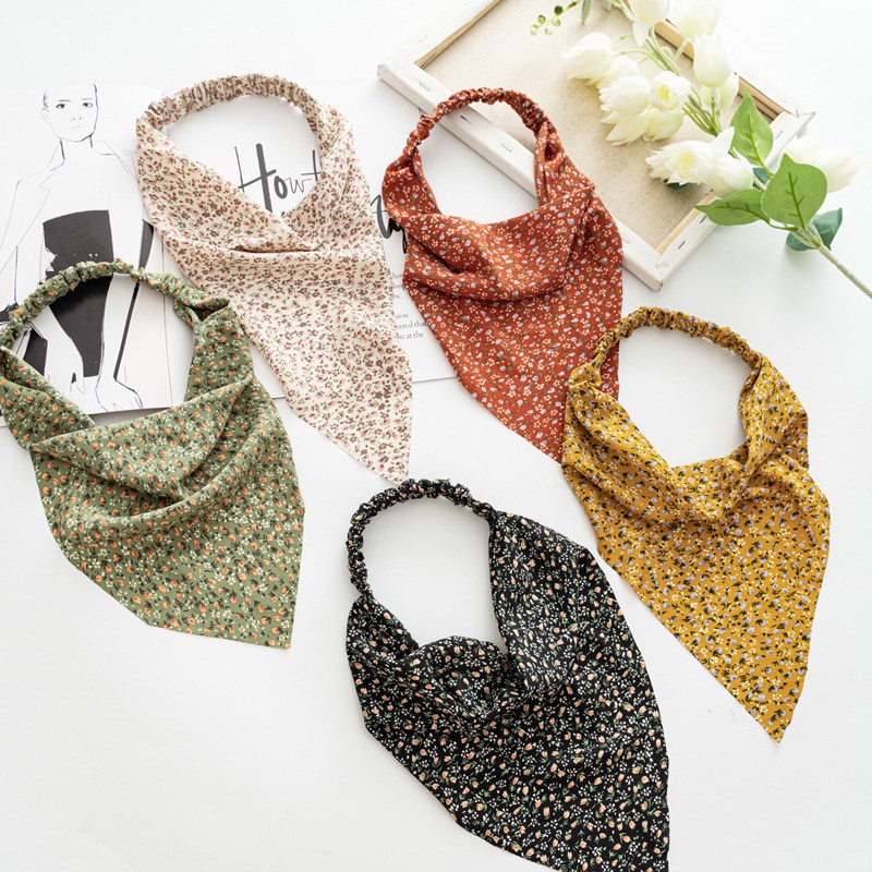 Băng Đô Co Giãn In Họa Tiết Hoa Phong Cách Bohemian Có Thể Điều Chỉnh Cho Nữ