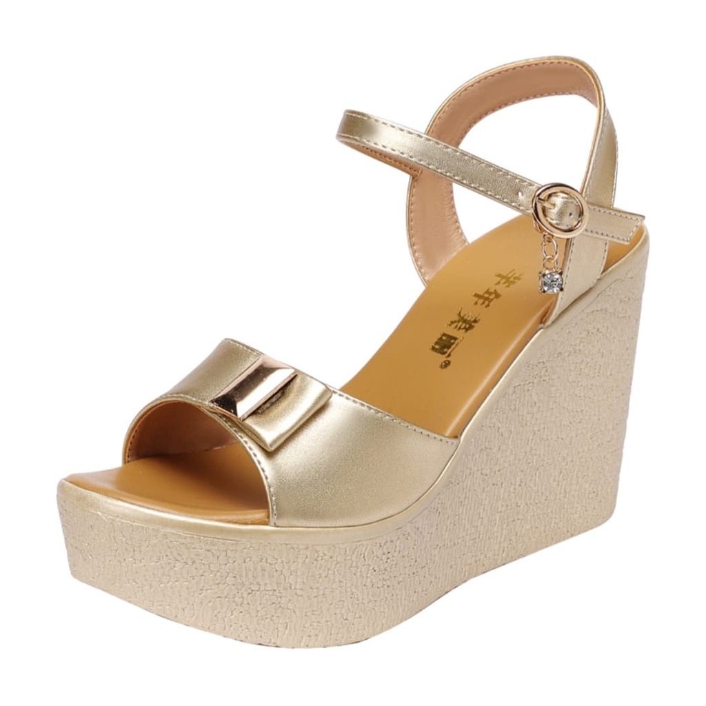 GIÀY SANDAL ĐẾ XUỒNG NƠ LOẠI CAO CẤP