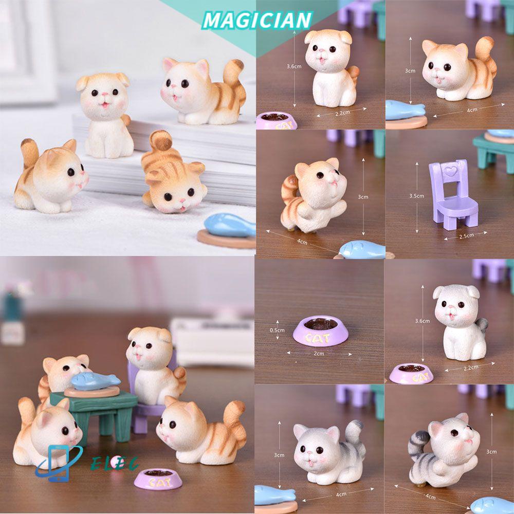 Mô Hình Mèo Hoạt Hình Bằng Nhựa Resin Trang Trí Giáng Sinh/Xe Hơi