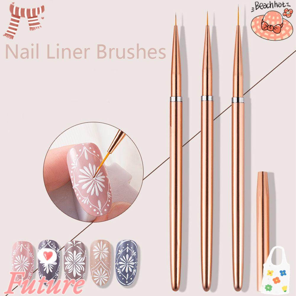 Set 3 Cọ Trang Trí Móng Tay Nghệ Thuật Tiện Dụng Chất Lượng Cao