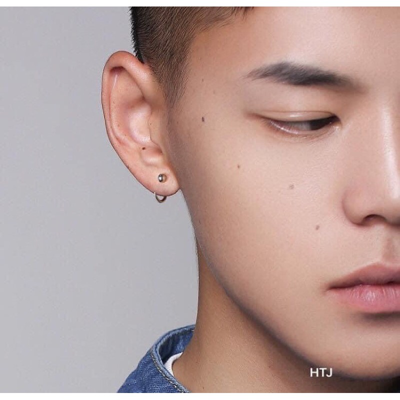 BÔNG TAI ĐINH DÁNG CONG CÁ TÍNH BẠC TA