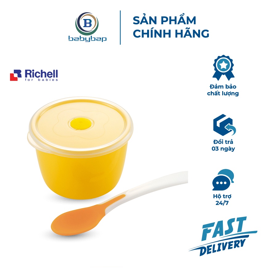 Bộ Ăn Dặm Khởi Đầu Richell Dùng Được Trong Lò Vi Sóng