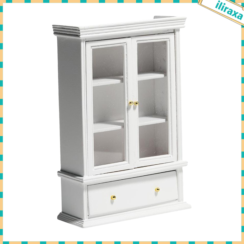 Đồ trang trí Tủ Kính Phòng Ngủ Cho Búp Bê Tỉ Lệ 1 / 12