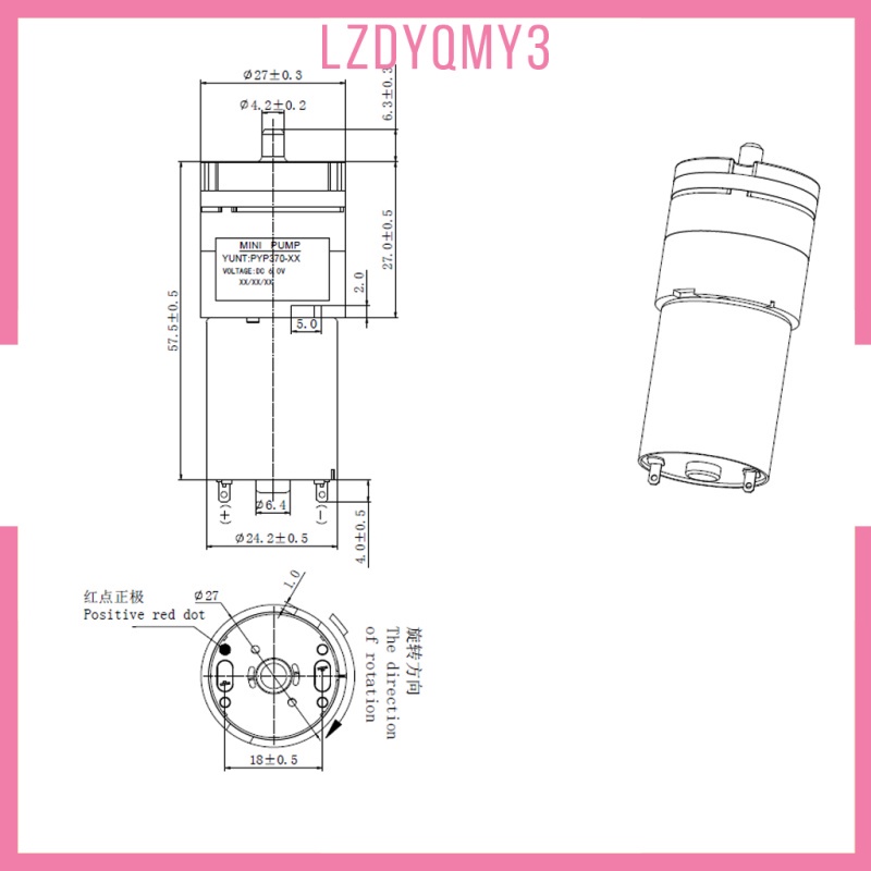 Máy Bơm Khí Oxy Mini Dc 3-6v 370 Cho Bể Cá