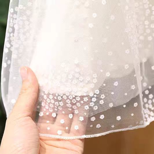 Đầm công chúa IQ ANGEL phối lưới đính bướm xinh xắn cho bé gái