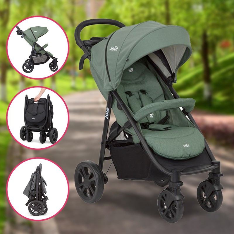 Xe đẩy Joie Litetrax 4 Laurel, xe đẩy Joie gấp gọn hàng chính hãng