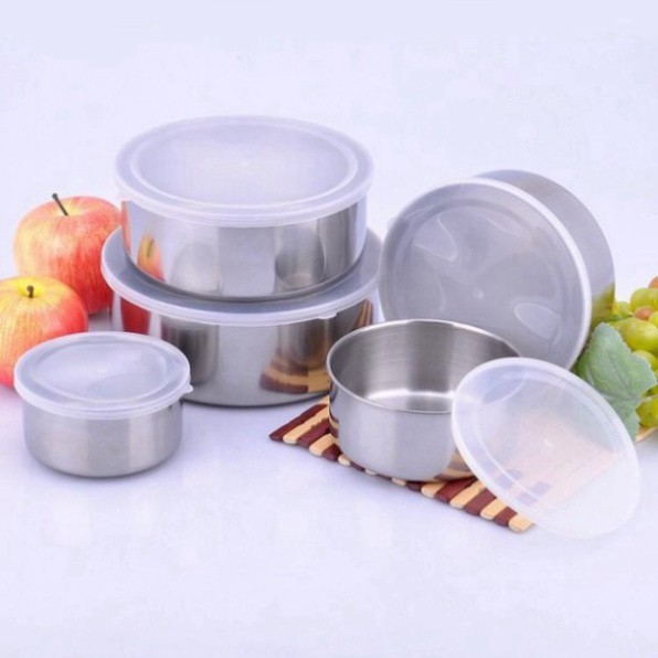 Bộ thố lạnh inox 5 món [ BÁT INOX 5 MÓN ]
