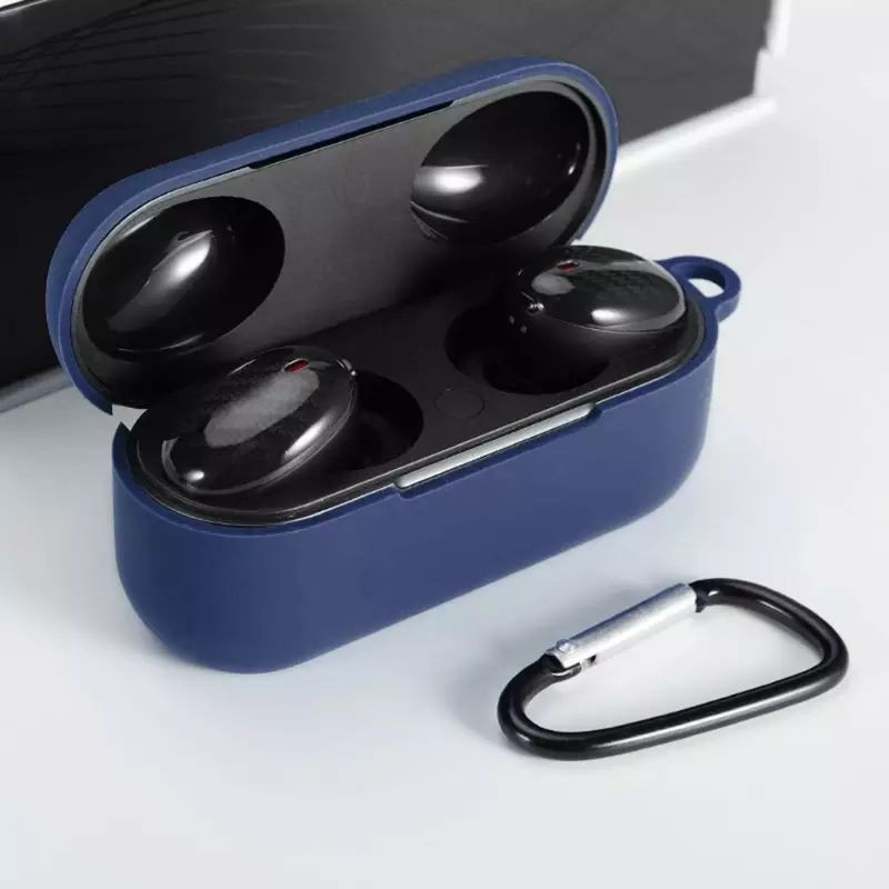 Ốp Vỏ Bảo Vệ Hộp Sạc Tai Nghe Airpods 1more Anc Ehd9001ta + Móc Khóa Đen