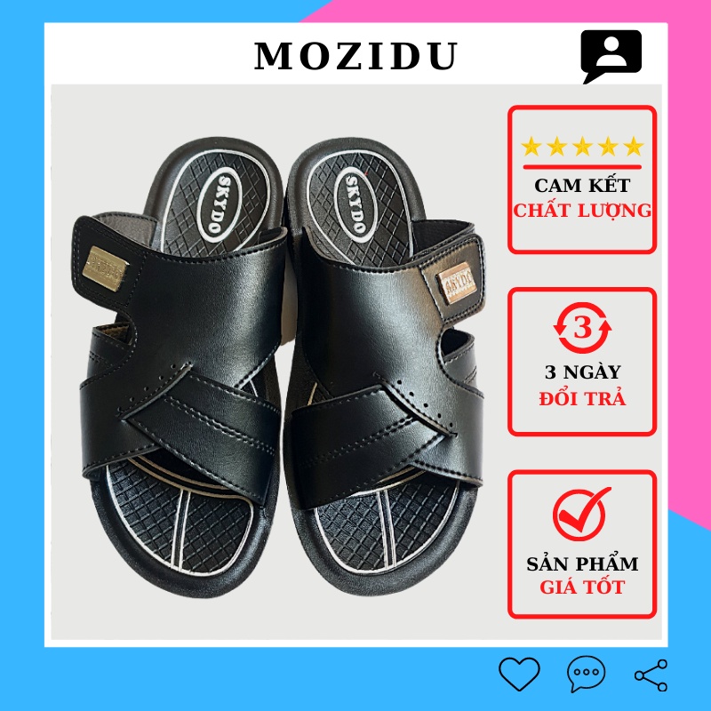 Dép nam quai ngang đúc nguyên khối dép nam trung niên MOZIDU SK02