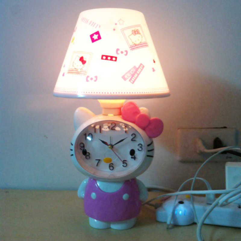 Đèn ngủ đồng hồ Hello Kitty