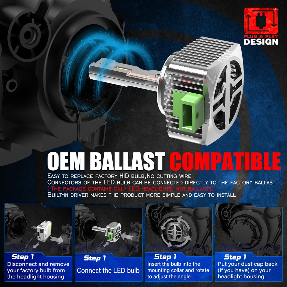 Bóng Đèn Pha LED D1S D2S D2R D3S D4S D4R D5S D8S