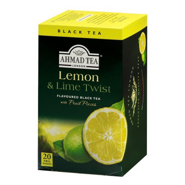 Trà Chanh Ahmad 40g - Ahmad Lemon &amp; Lime Tea 40g/20bags (túi lọc có bao thiếc - 20 túi/hộp)