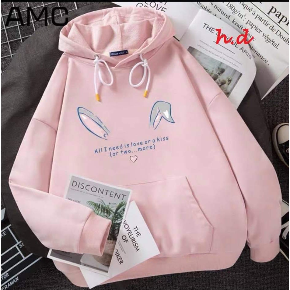 Áo hoodie tai thỏ All I Need HDA0920