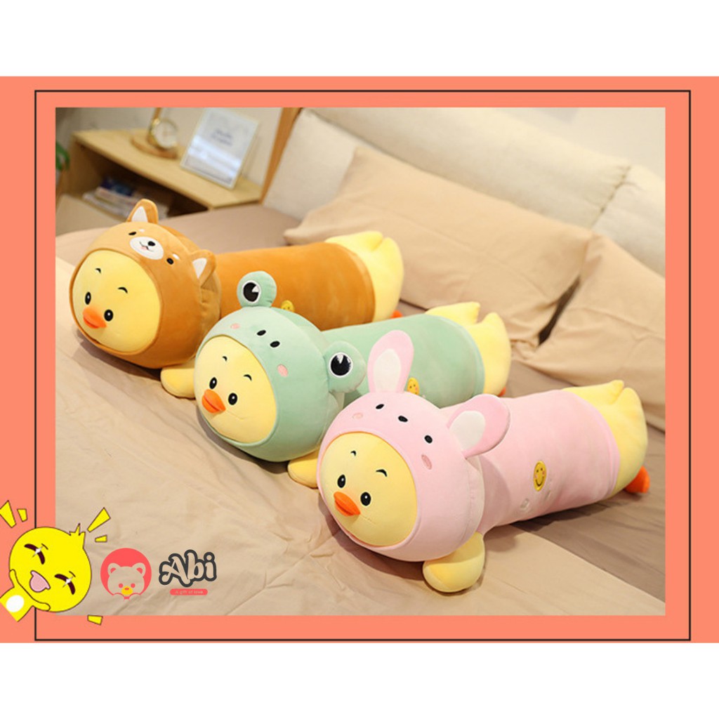 Gối ôm hình thú cho bé 💖 Gối ôm Vịt bông nằm siêu cute mềm mịn size 80 cm