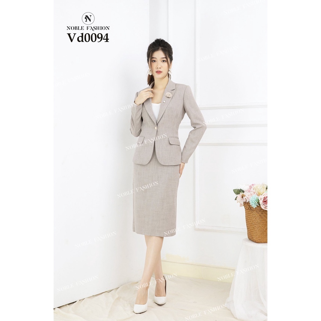 BỘ VEST NỮ CÔNG SỞ,SET VEST CHÂN VÁY BÚT CHÌ VD0094