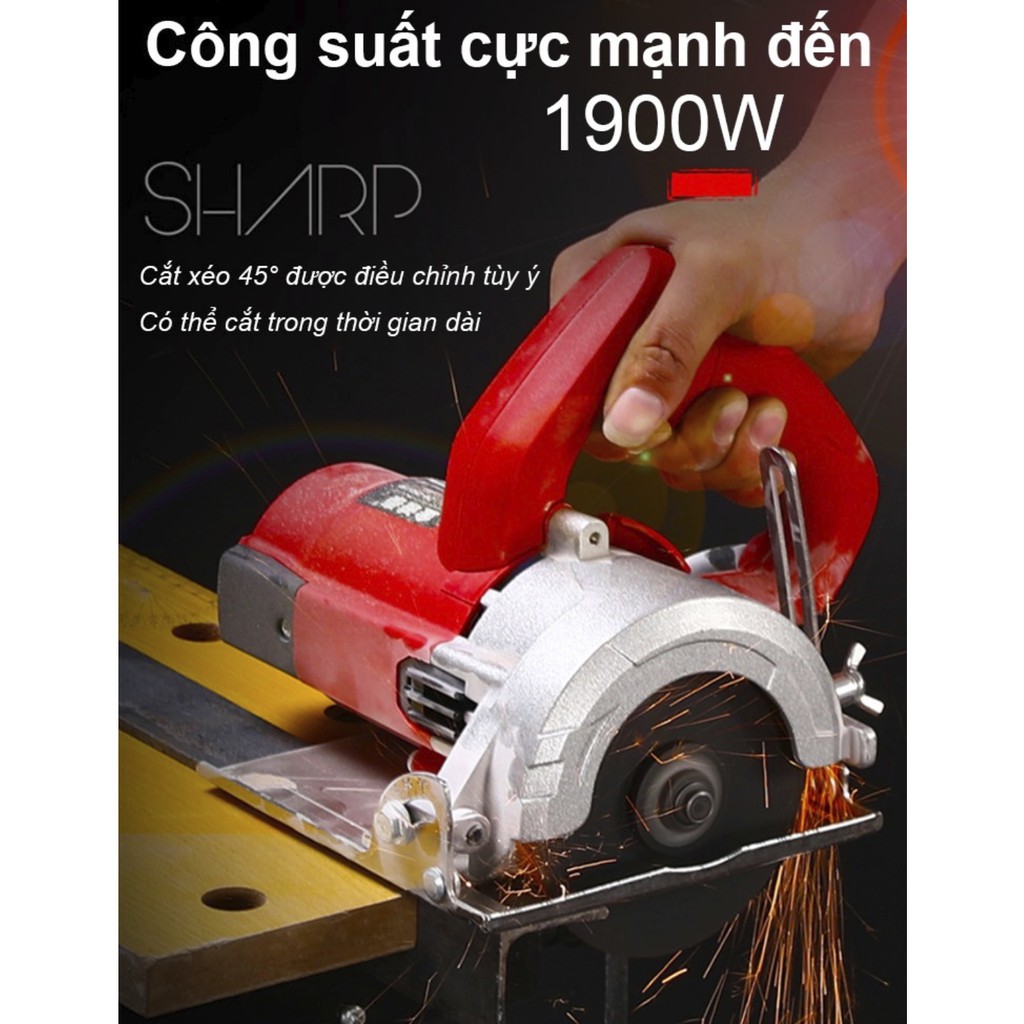 Máy cưa gỗ cầm tay cắt gạch cắt kim loại cắt xéo 45 độ 1900W SHARP