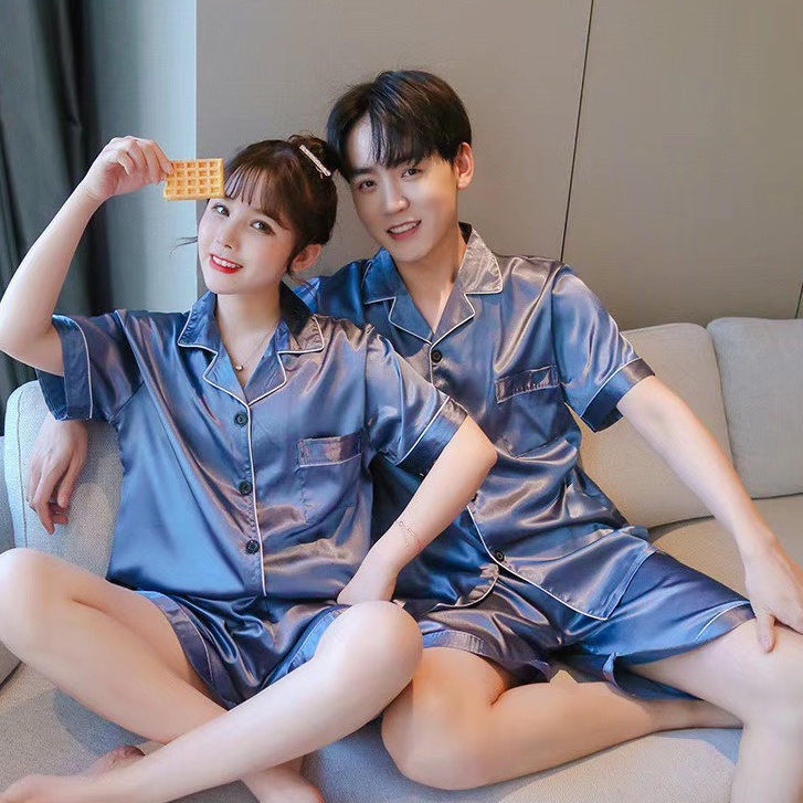 Bộ Lụa Mặc Nhà Nữ Trơn Cộc Tay Quần Cộc Chất Lụa Siêu Mềm  BA13